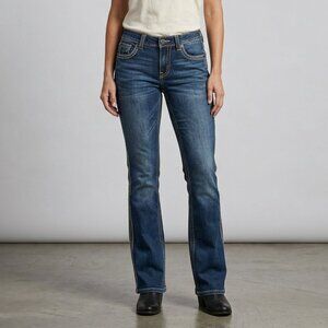 Cruel Denim Abby Mid Rise Slim Bootcut Western Jeans Size 28